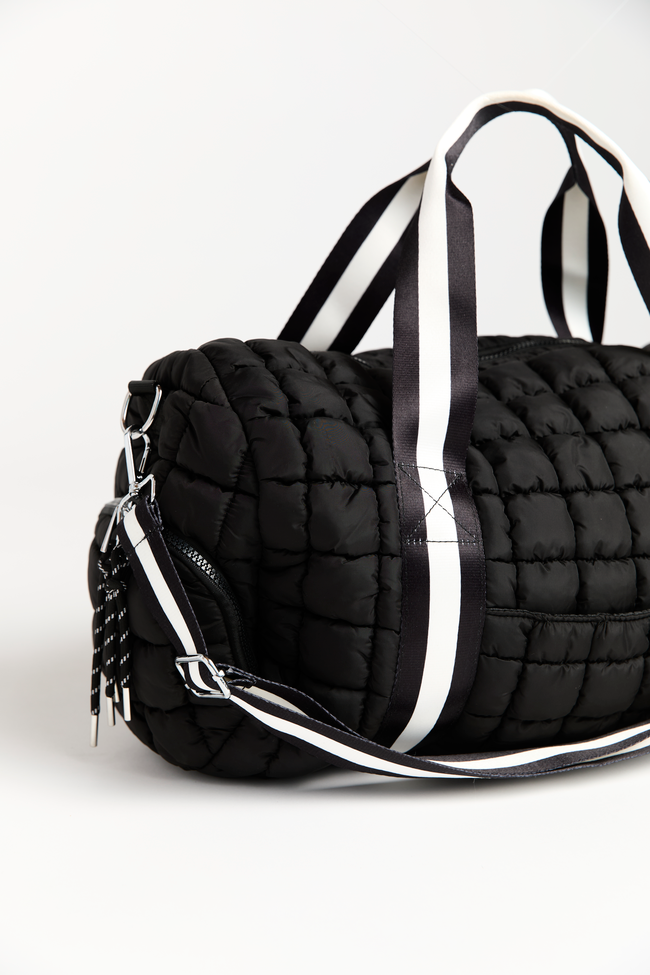 Haylie Active State Black Quilted Duffle Bag - Image 4