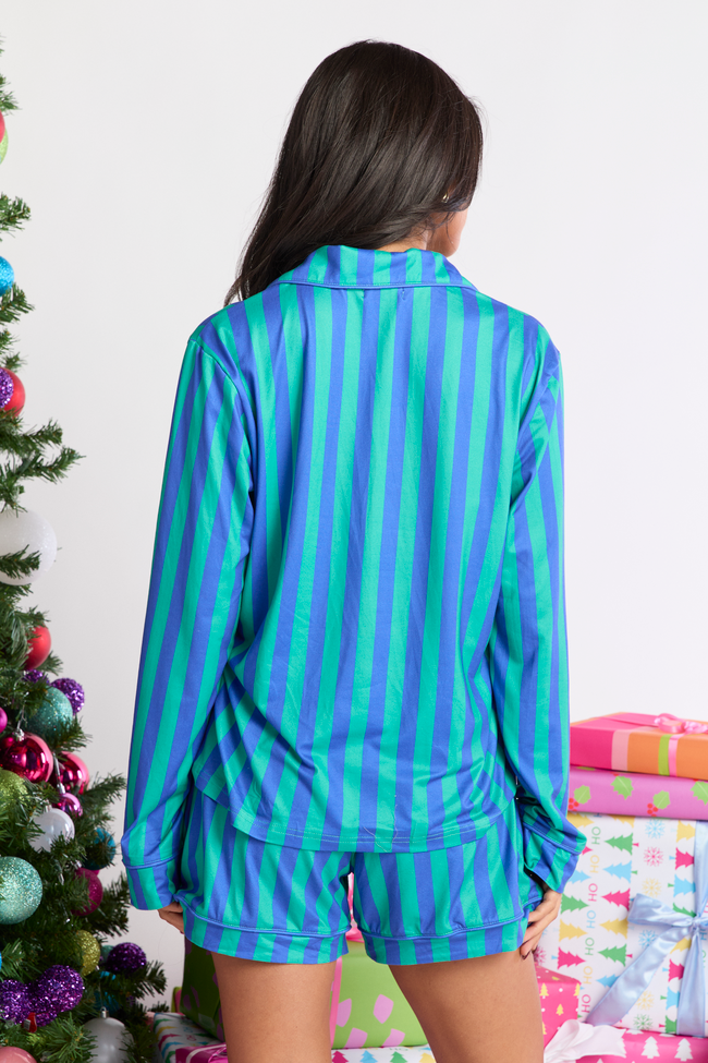Lumi Blue Striped Pajama Set - Image 4