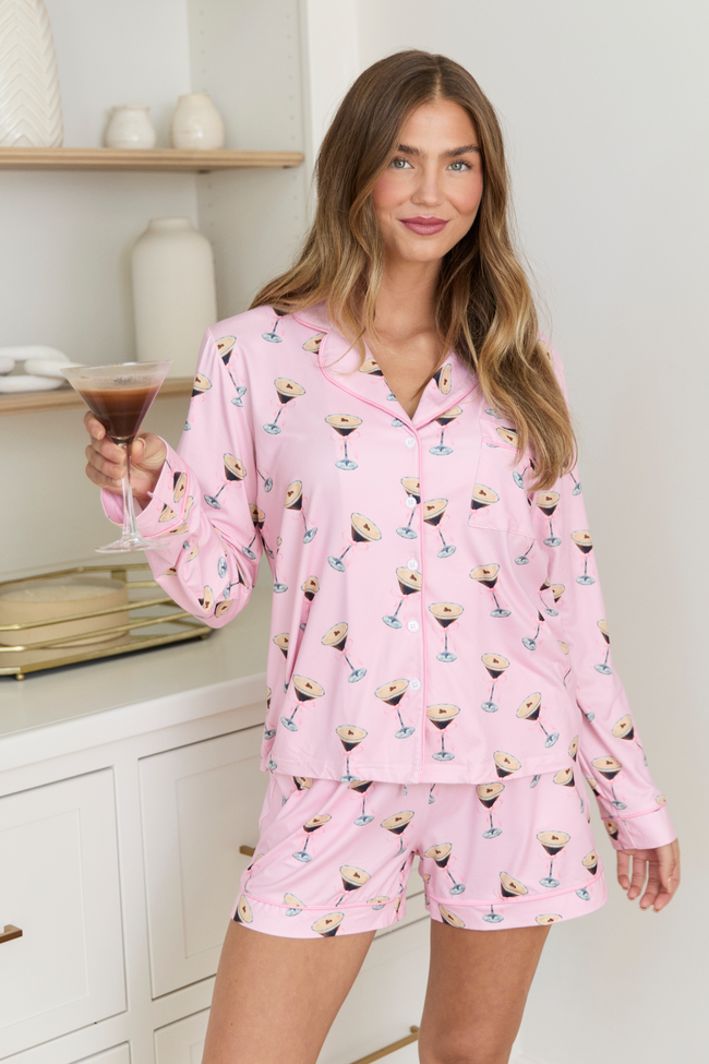 Espresso Yourself Pink Pajama Set