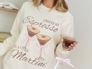 Espresso Martini Cream Graphic Sweatshirt