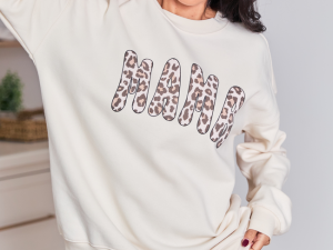 Mama Leopard Cream Graphic Sweatshirt