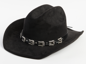 Martine Black Buckle Cowboy Hat