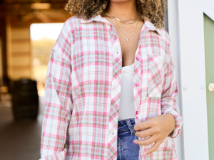 Rory Red Plaid Flannel Button Down Top