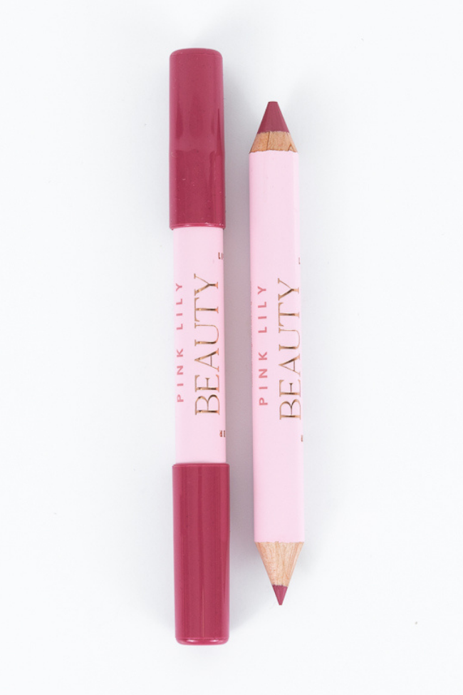 Pink Lily Beauty Double Bloom Dual Lipstick & Lip Liner - Pink Sorbet FINAL SALE
