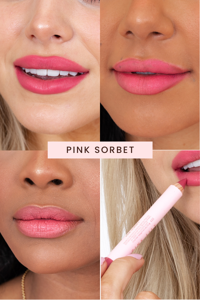 Pink Lily Beauty Double Bloom Dual Lipstick & Lip Liner - Pink Sorbet FINAL SALE - Image 3