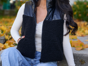 Clarissa Black Combo Reversible Vest