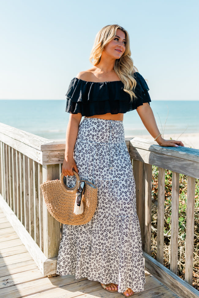 Swaying In A Breeze Black Linen Blouse FINAL SALE - Image 2