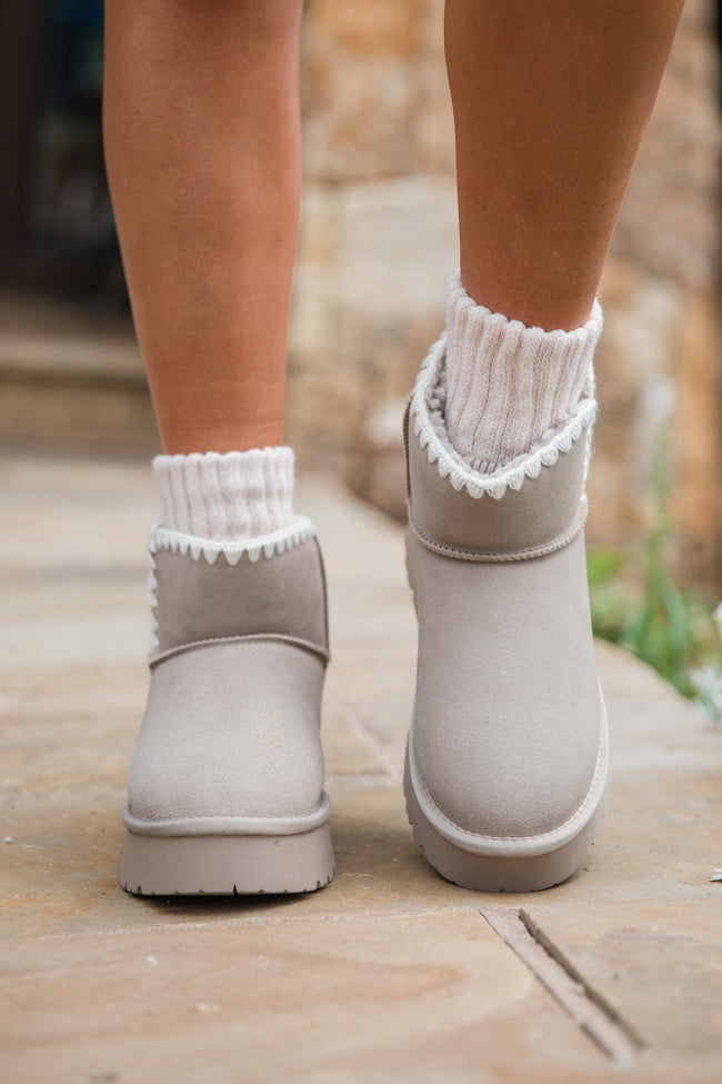 Helen Grey Embroidered Boots FINAL SALE - Image 2