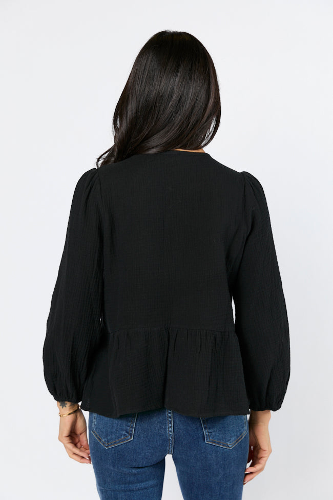 Close To Me Black Bow Detail Blouse FINAL SALE - Image 5