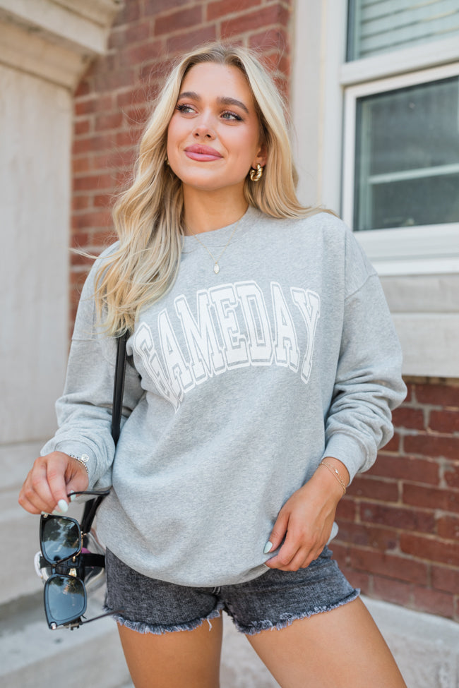 Gameday Block Grey Graphic Sweatshirt - Image 2