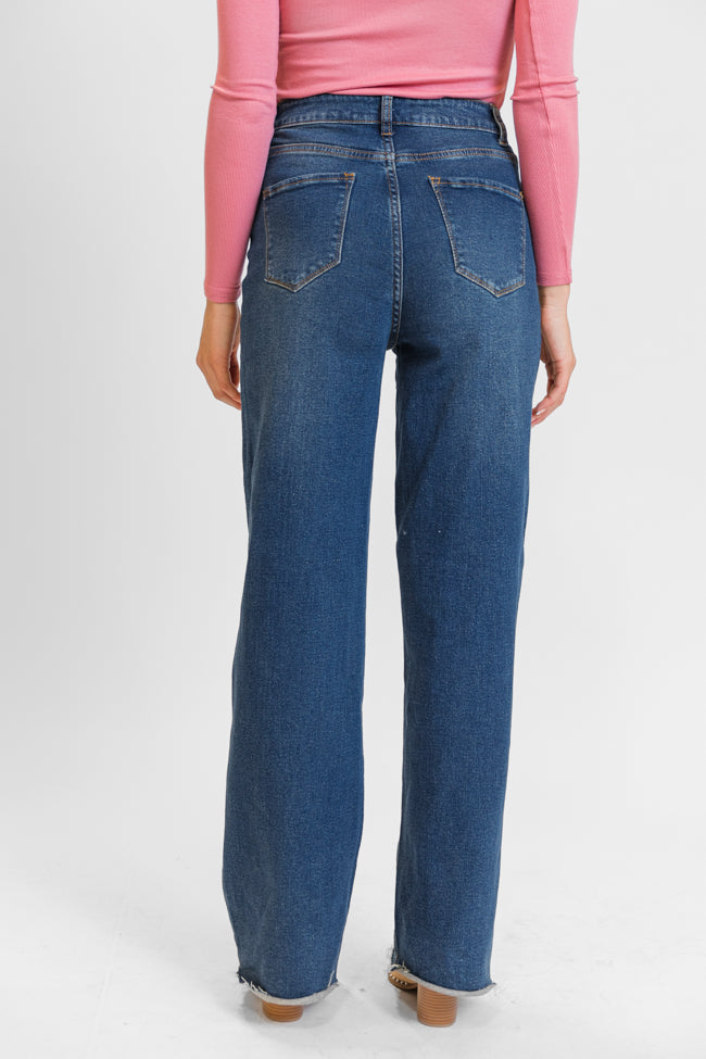 Kelsea Dark Wash Wide Leg Tall Jeans FINAL SALE - Image 4