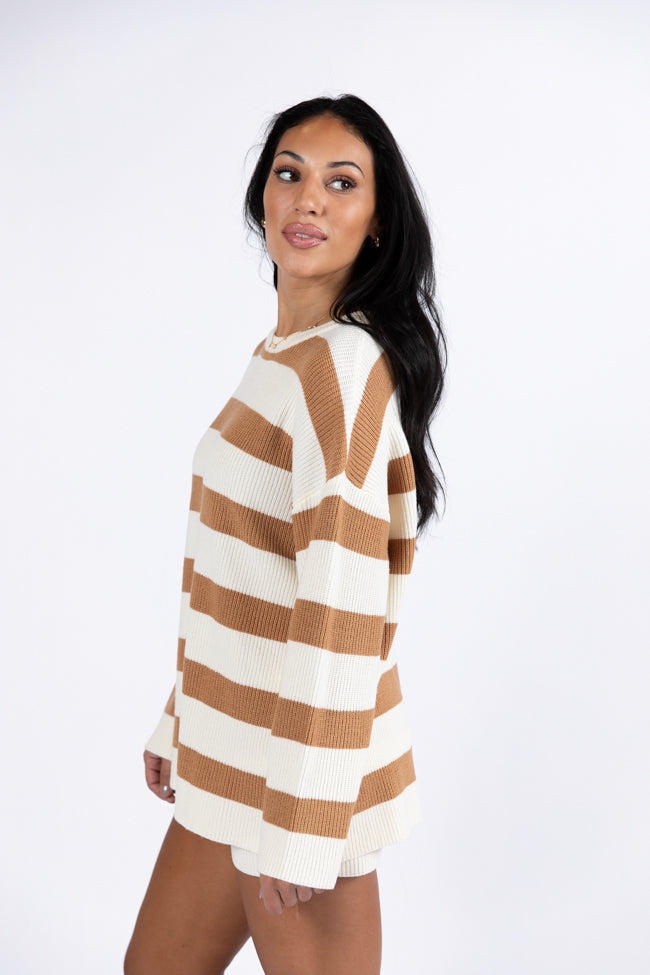 Sign Of The Times Ivory and Tan Striped Sweater Set FINAL SALE - Image 4