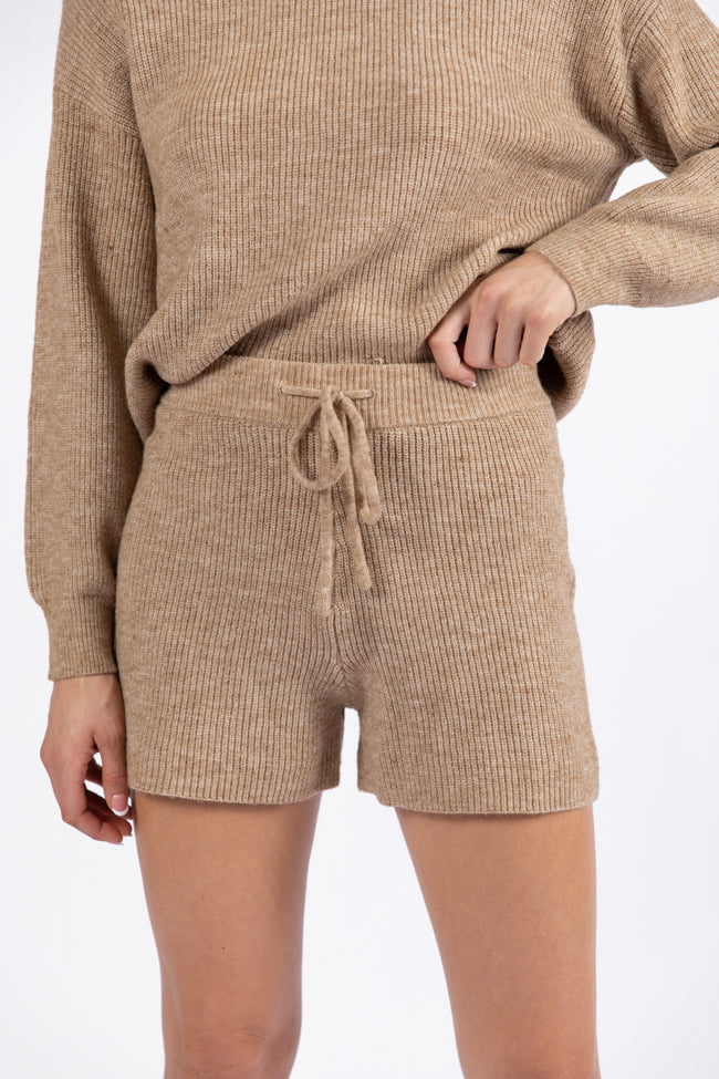 Cloud Chaser Mocha Sweater Knit Shorts FINAL SALE