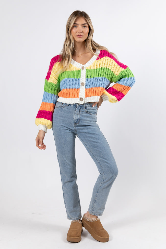 Little Bit More Multi Stripe Cardigan FINAL SALE - Image 2