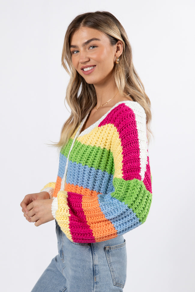 Little Bit More Multi Stripe Cardigan FINAL SALE - Image 4