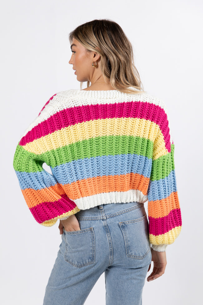 Little Bit More Multi Stripe Cardigan FINAL SALE - Image 5