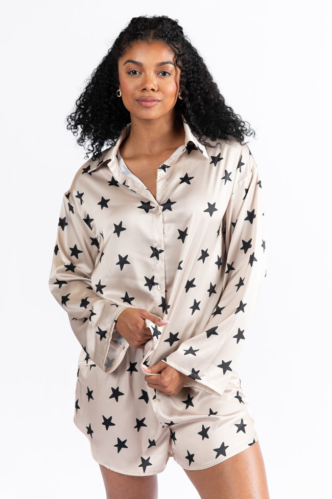 Pajama Party Neutral Stars Pajama Top FINAL SALE - Image 3