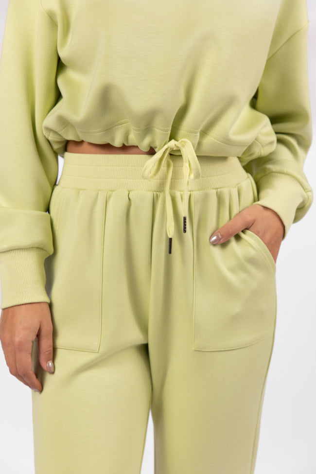 Only One Lime Wide Leg Pull On Pants FINAL SALE - Image 3