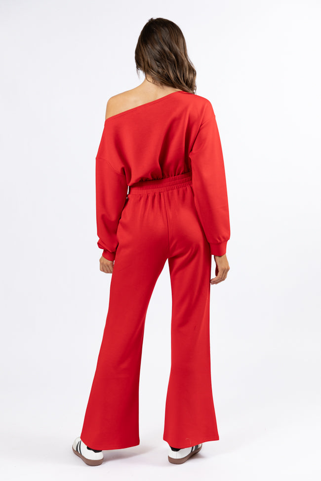 Wear It Out Red Boat Neck Jumpsuit FINAL SALE - Image 6