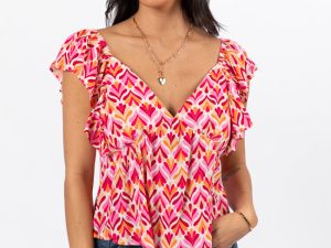 When We Met Multi Print Tie Back Padded Tank FINAL SALE