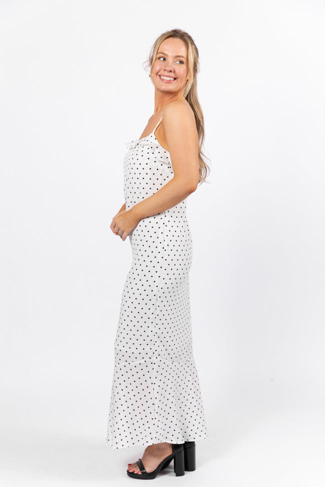 Hold Me Close To Your Heart Print Ivory Midi Dress FINAL SALE - Image 3