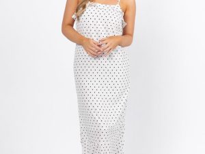 Hold Me Close To Your Heart Print Ivory Midi Dress FINAL SALE