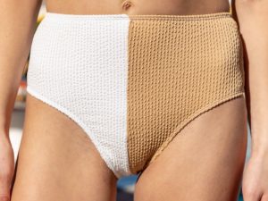 Tropical Daydreams Nude and Ivory Bikini Bottom FINAL SALE