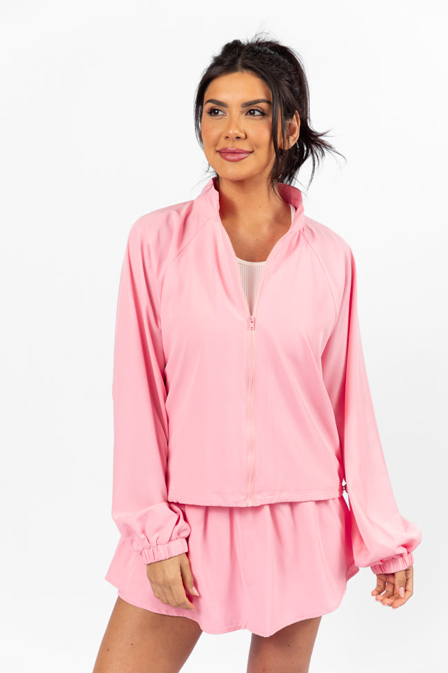 On The Daily Light Pink Full-Zip Windbreaker FINAL SALE - Image 3
