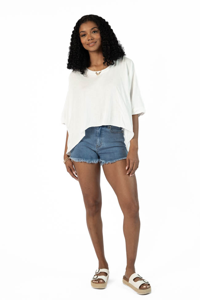 Great Days Ahead Ivory Asymmetrical Hem Tee FINAL SALE - Image 4