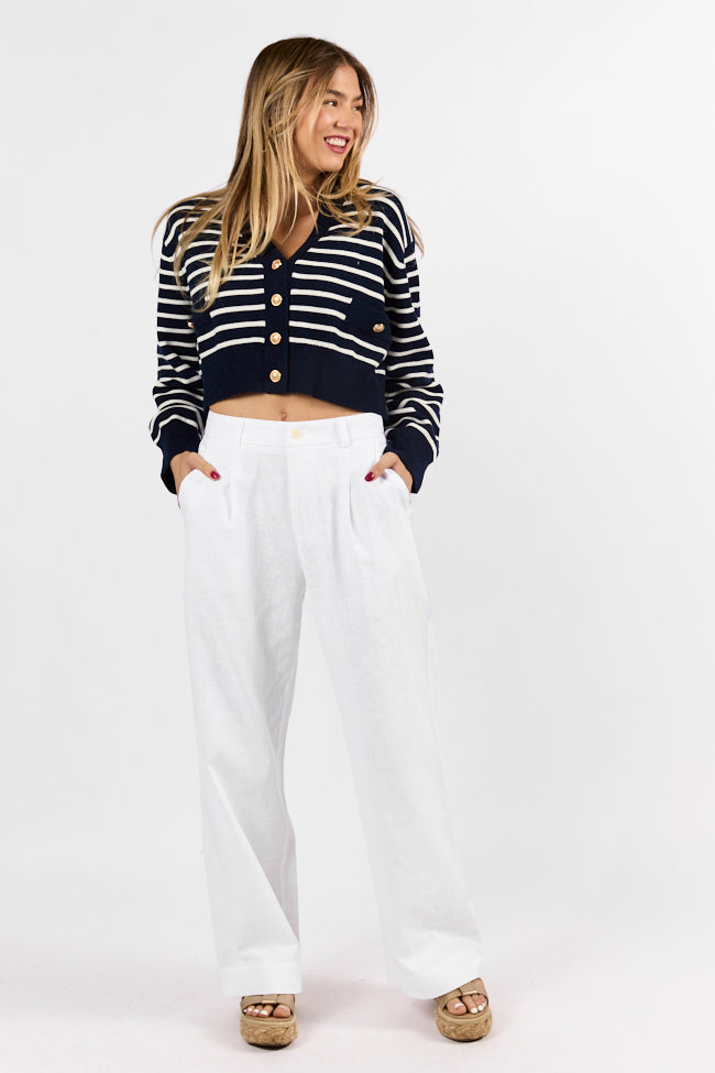 Day Off Ivory Linen Blend Pants FINAL SALE - Image 2
