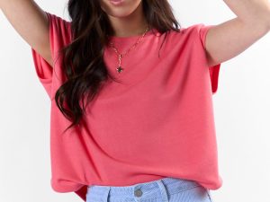 My Type Of Coral Knit Tee FINAL SALE