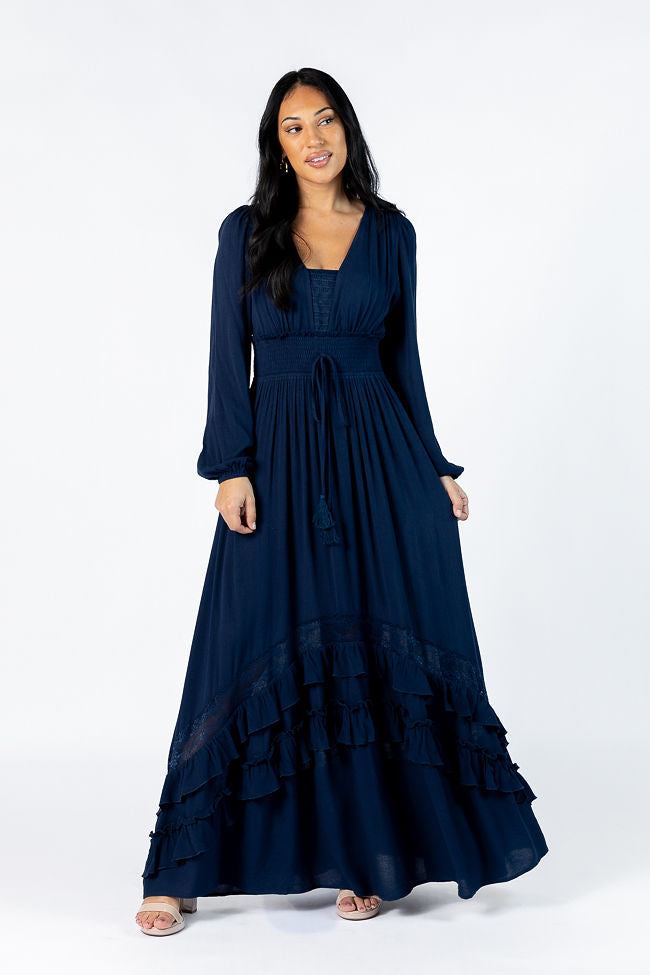 Lucky To Have You Navy Maxi Dress FINAL SALE - Image 3