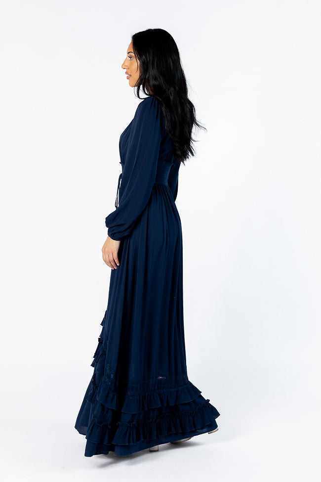 Lucky To Have You Navy Maxi Dress FINAL SALE - Image 4