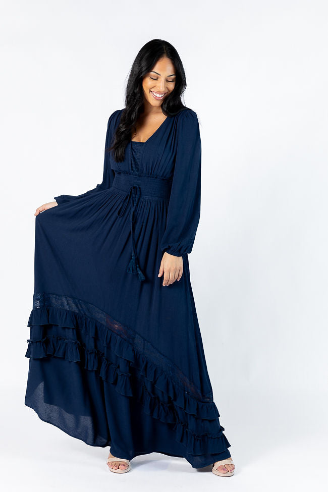 Lucky To Have You Navy Maxi Dress FINAL SALE - Image 2