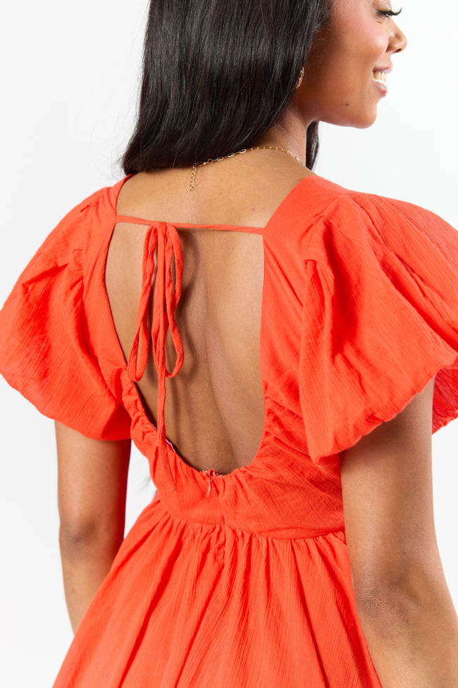 Almost Daylight Red Bubble Hem Mini Dress FINAL SALE - Image 6