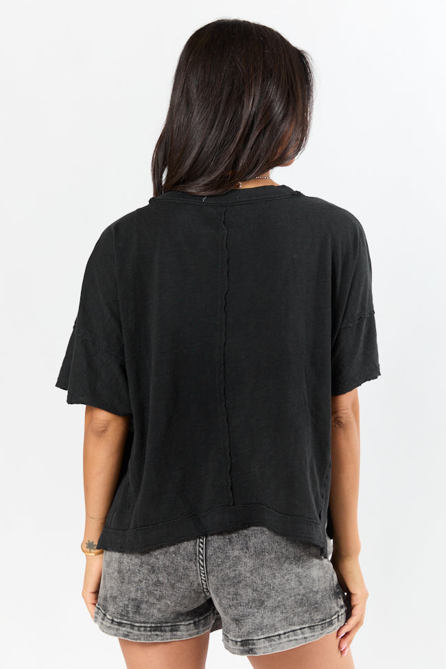 Rooted Essential Black V-Neck Tee - Image 6