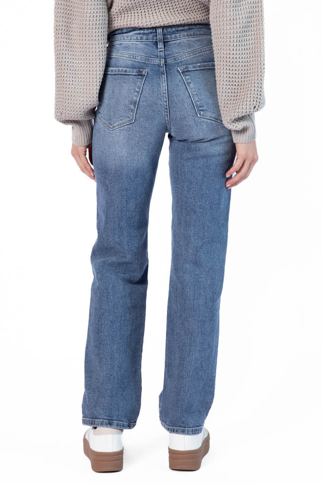 Raleigh Medium Wash Straight Leg Jeans FINAL SALE - Image 4