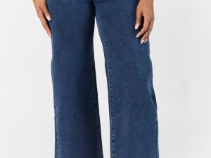 Sutton Dark Wash Wide Leg Patch Pocket Jeans FINAL SALE