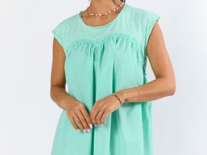All The Buzz Mint Knit and Woven Mix Dress FINAL SALE
