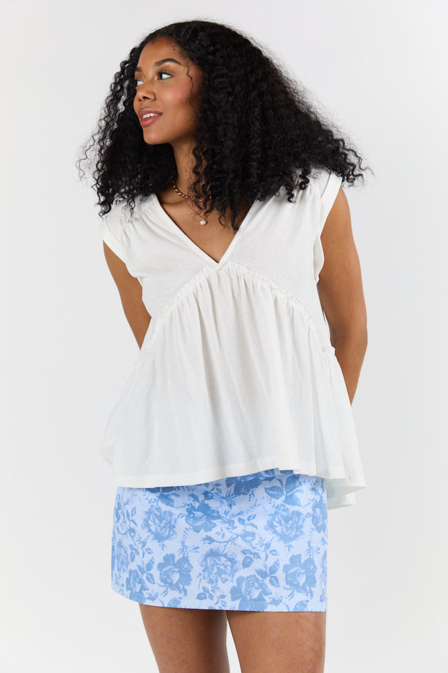 Treasured Times White Oversized Knit Top FINAL SALE - Image 2