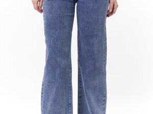 Carolyn Medium Wash Braided Pocket Wide Leg Jeans FINAL SALE