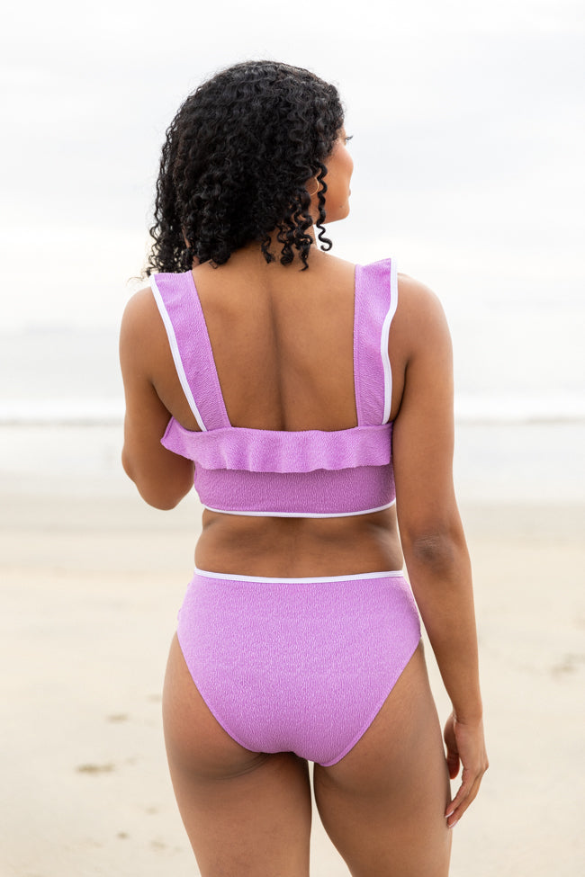 Let's Sea What Happens Purple Ruffle Detail Bikini Bottom FINAL SALE - Image 4