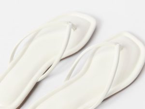 Sandy White Flip Flops FINAL SALE