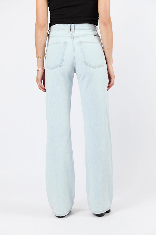 Karter Light Wash Wide Leg Distressed 90s Flare Jeans FINAL SALE - Image 5