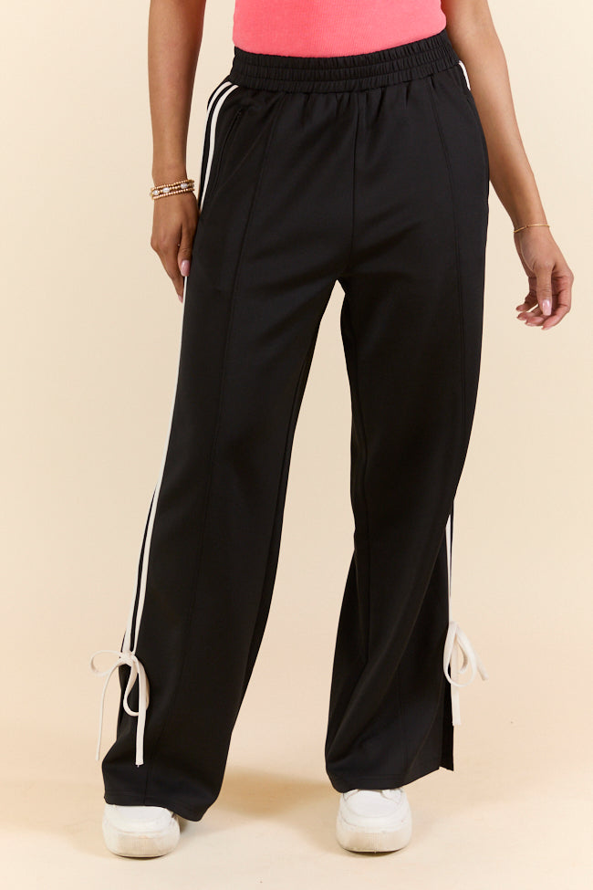 Push The Limits Black Bow Detail Track Pants FINAL SALE - Image 5