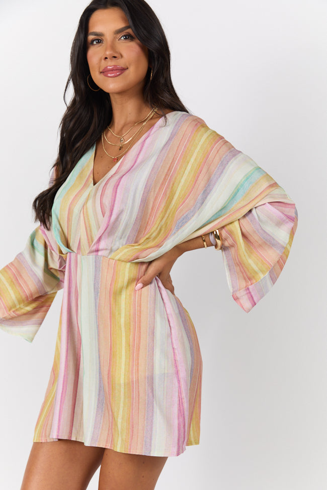 Nights In Watercolor Multi Print Romper FINAL SALE - Image 3