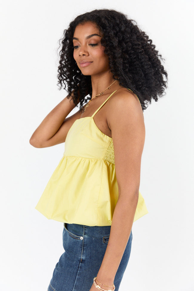 Pinky Promise Yellow Bubble Hem Tank FINAL SALE - Image 4
