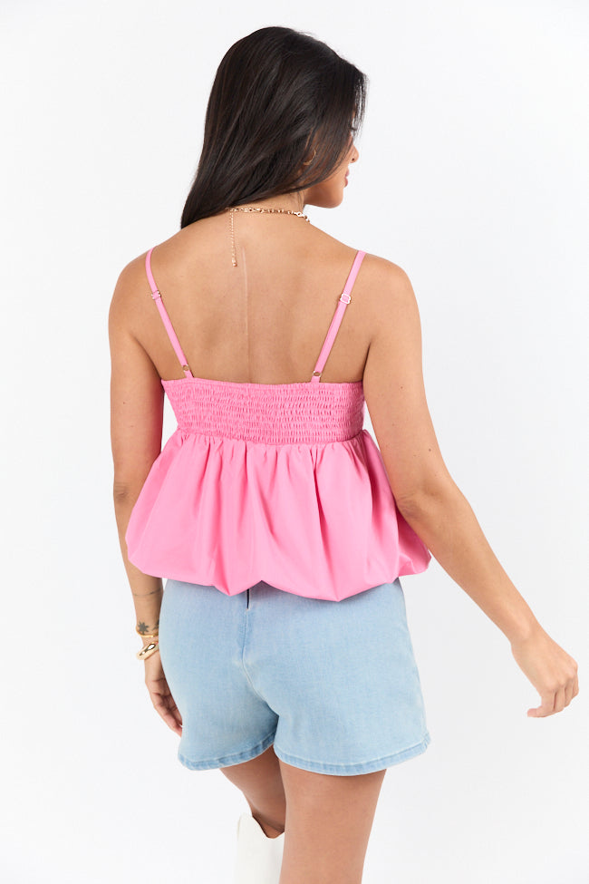Pinky Promise Pink Bubble Hem Tank FINAL SALE - Image 4