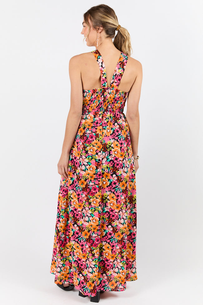 Waterside Elegance Multi Floral Halter Neck Maxi Dress FINAL SALE - Image 6