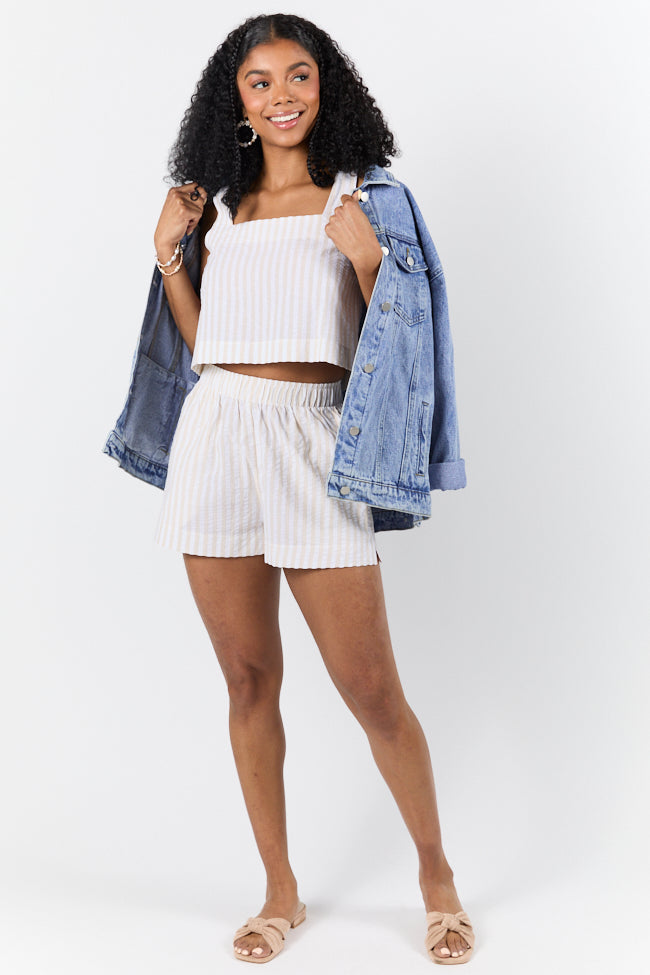 Can't Convince Me Ivory and Taupe Striped Woven Set FINAL SALE - Image 3